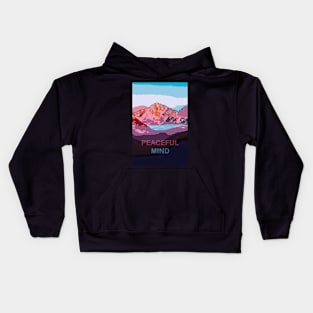 Peaceful Mind - Mountains - Nature Kids Hoodie